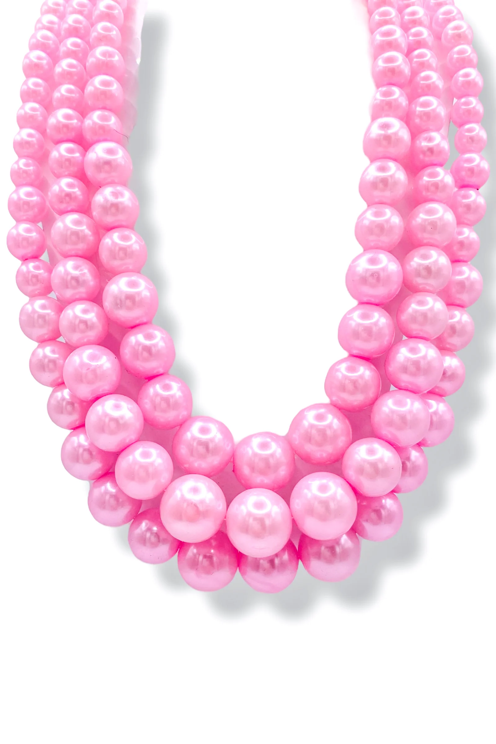 Jackie Pink Pearl Layered Necklace