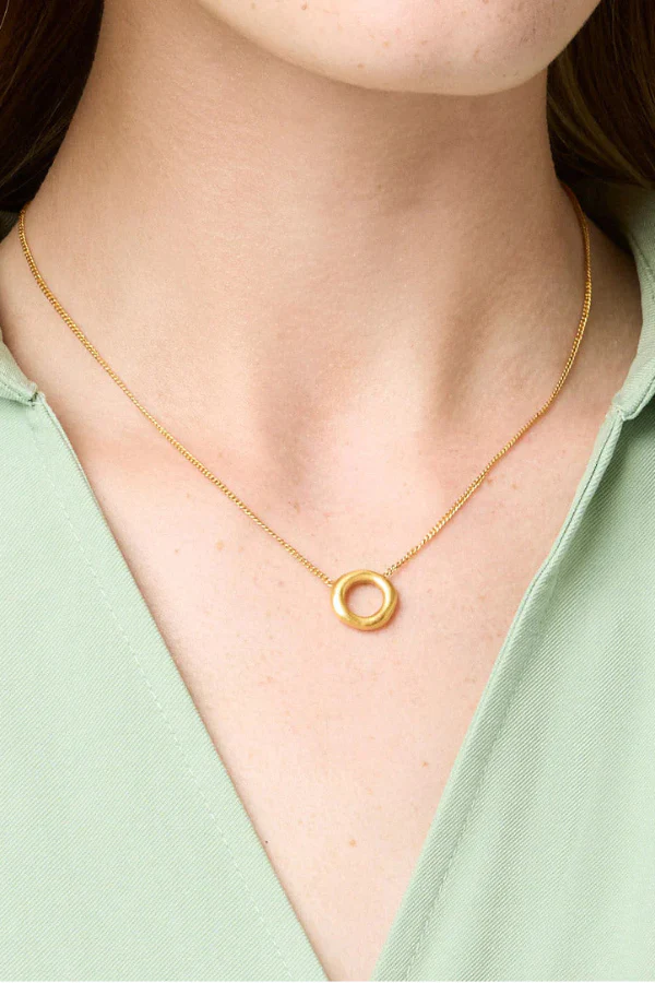Julie Vos Wave Circle Gold Delicate Necklace - Image 2