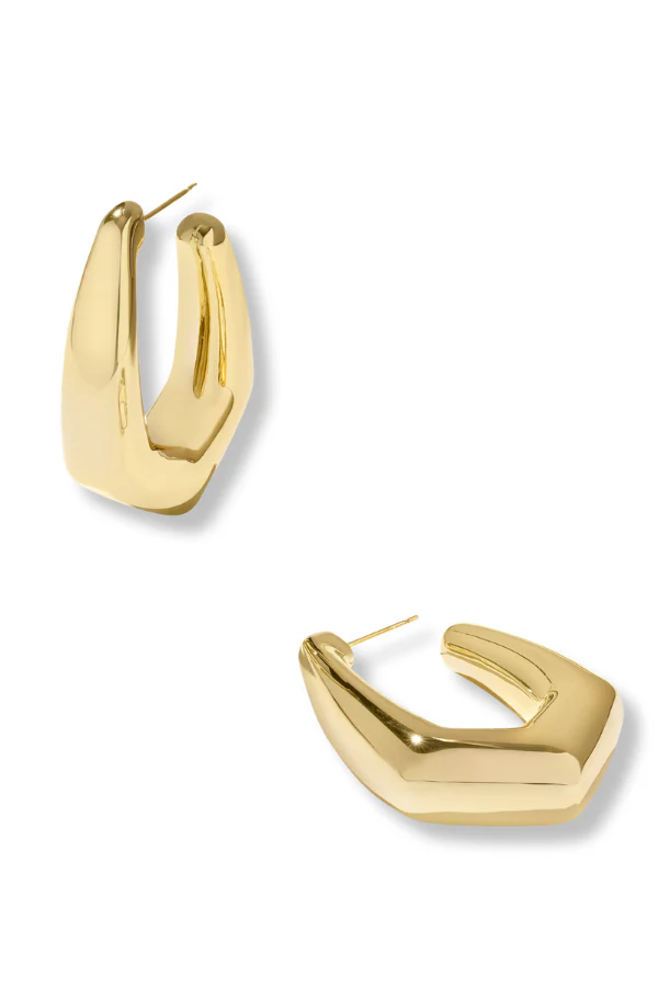 Kendra Scott Kaia Polished Gold Hoop Earrings