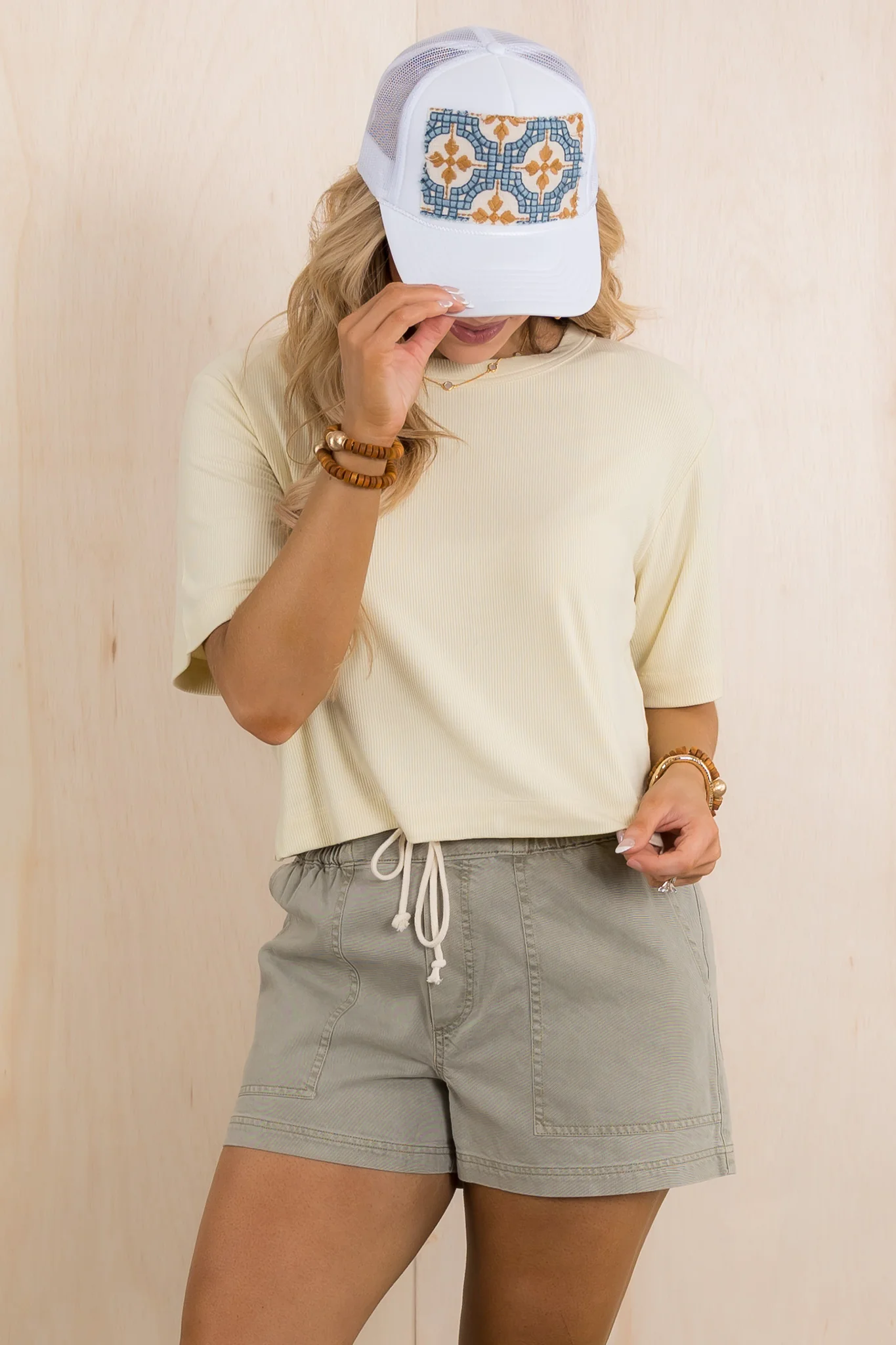 Karen Oversized Butter Cropped Tee *Final Sale* - Image 2