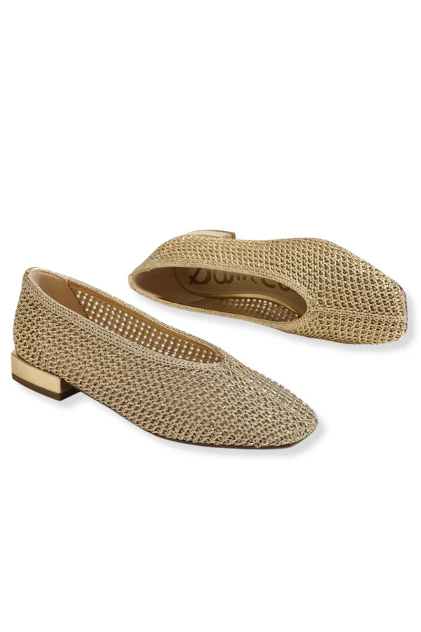 Sam Edelman Kasey Knit Amber Gold Ballet Flats - Image 2