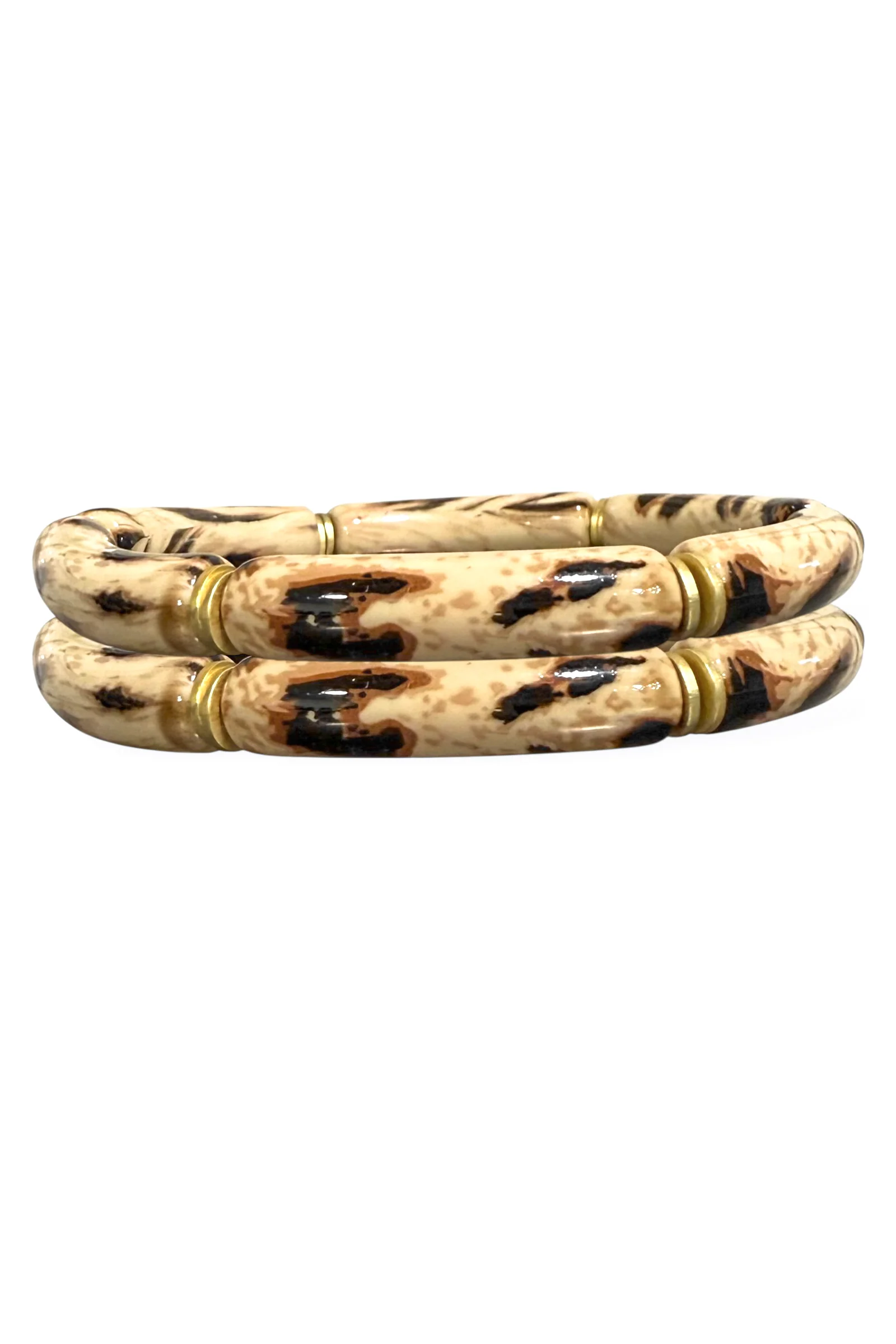 Katherine Beige Animal Print Bracelet Set