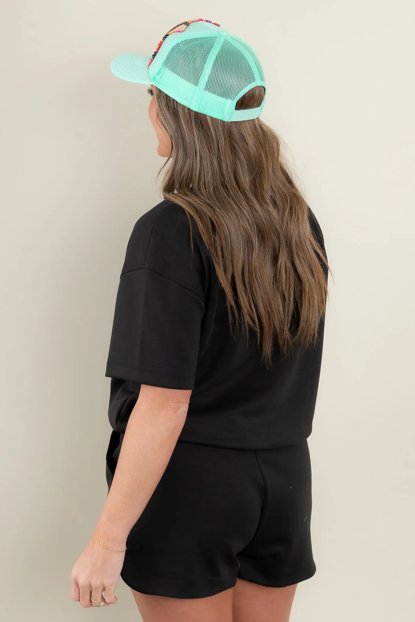 Keep It Cool Black Scuba Short Sleeve Short Set - Image 4