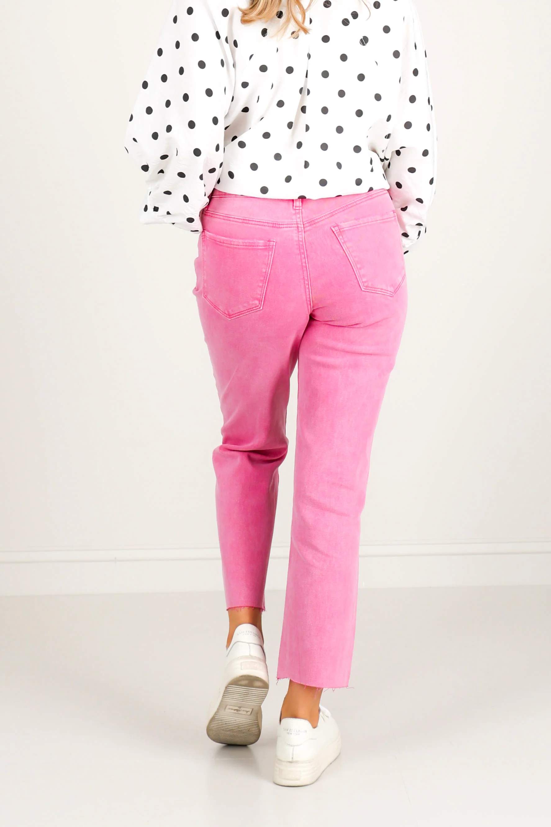 Kelley Hot Pink Cropped Straight Jean - Image 4