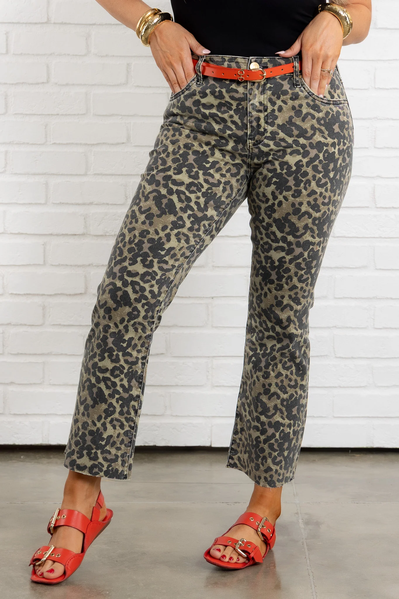 Gracie High Waisted Leopard Print Jeans *Final Sale*