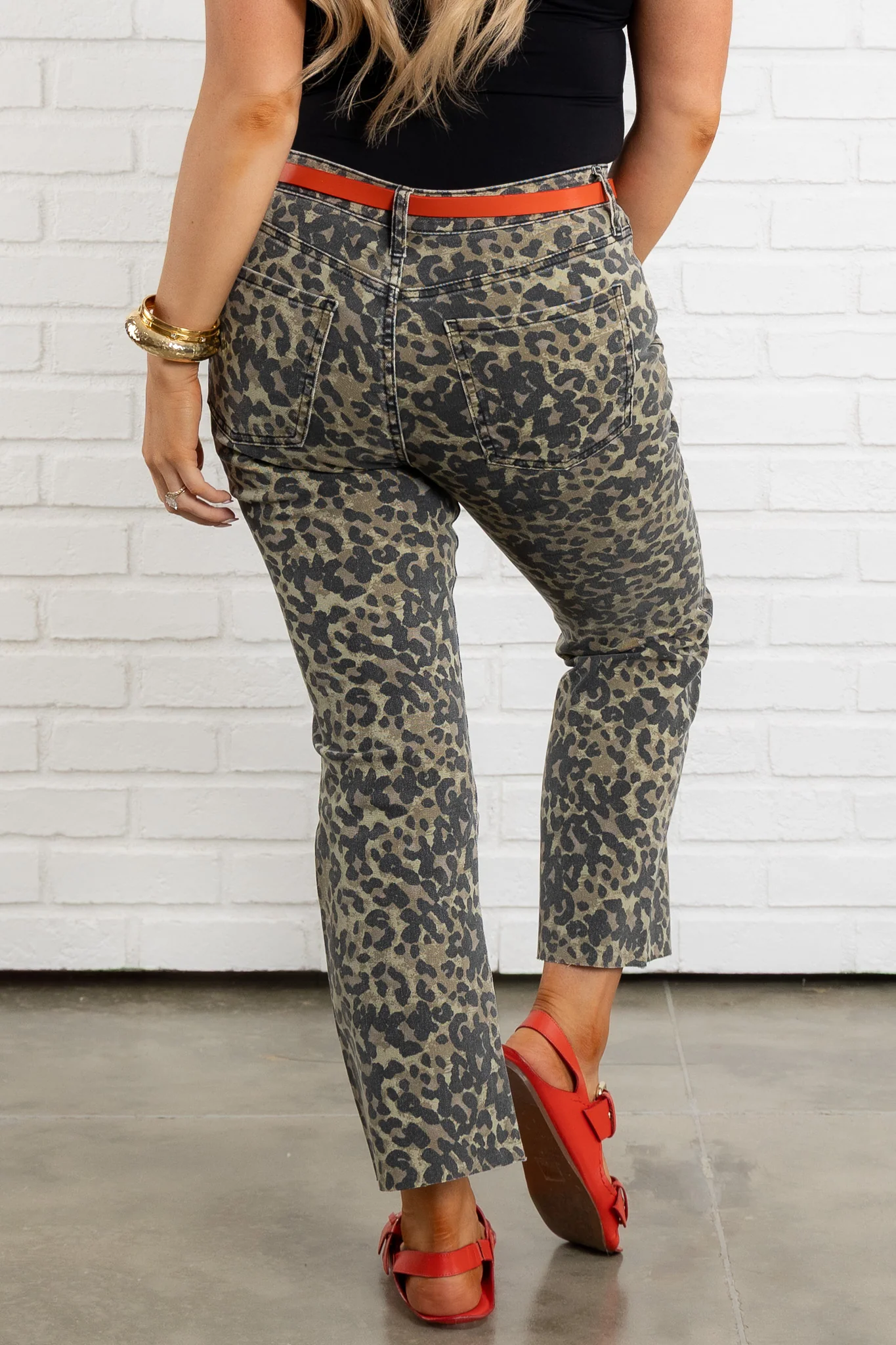 Gracie High Waisted Leopard Print Jeans *Final Sale* - Image 5