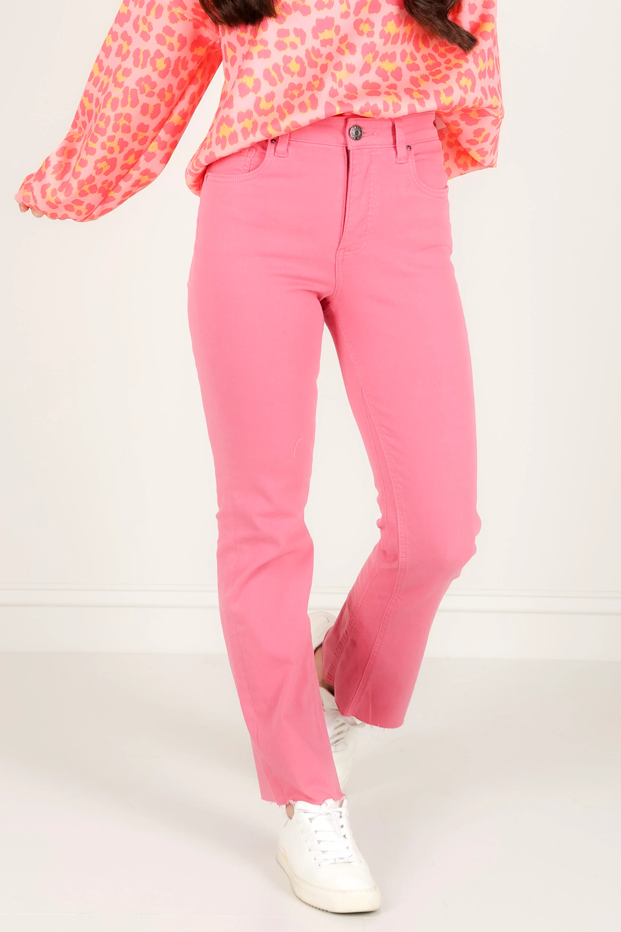 Kelsey High Rise Flamingo Ankle Flare Jean
