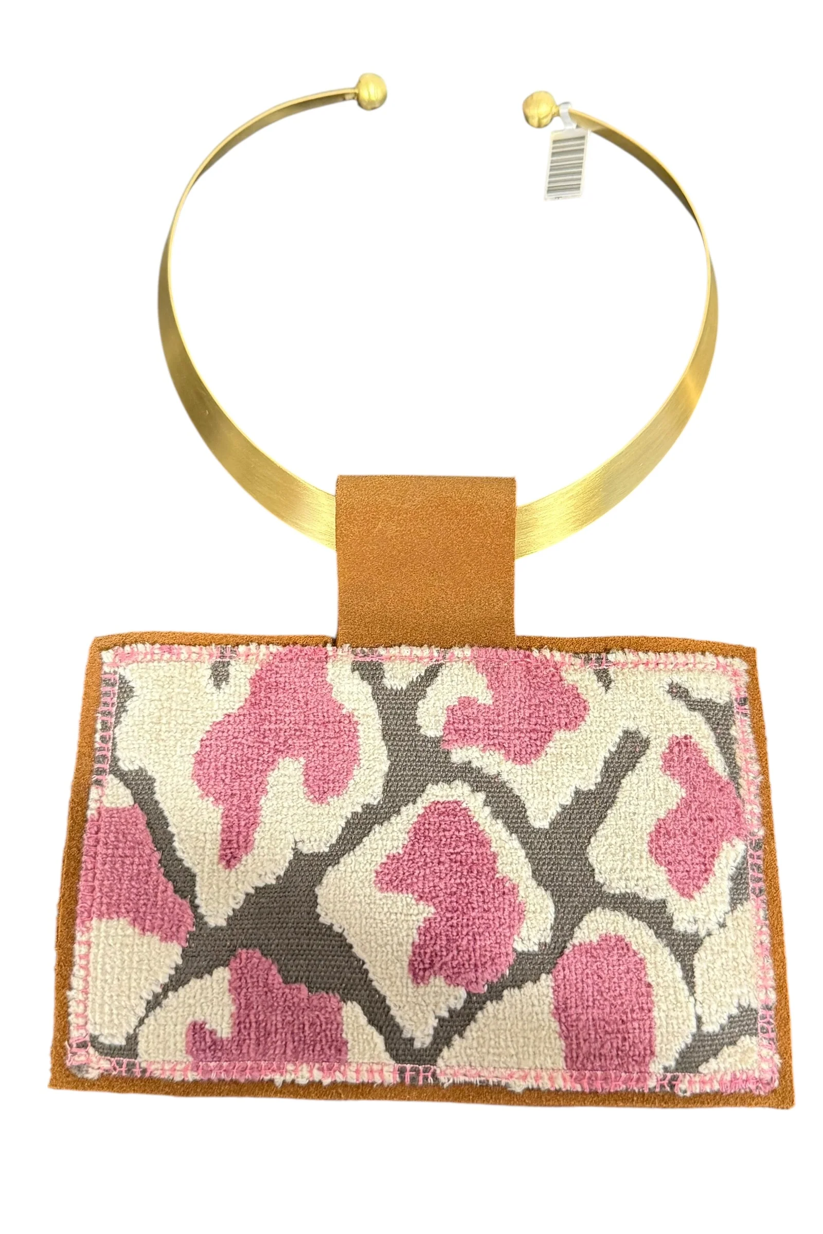 Kilim New Choker Necklace Suede Mauve Cheetah