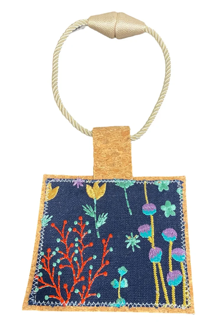 Kilim Rope Cork Choker Necklace -14