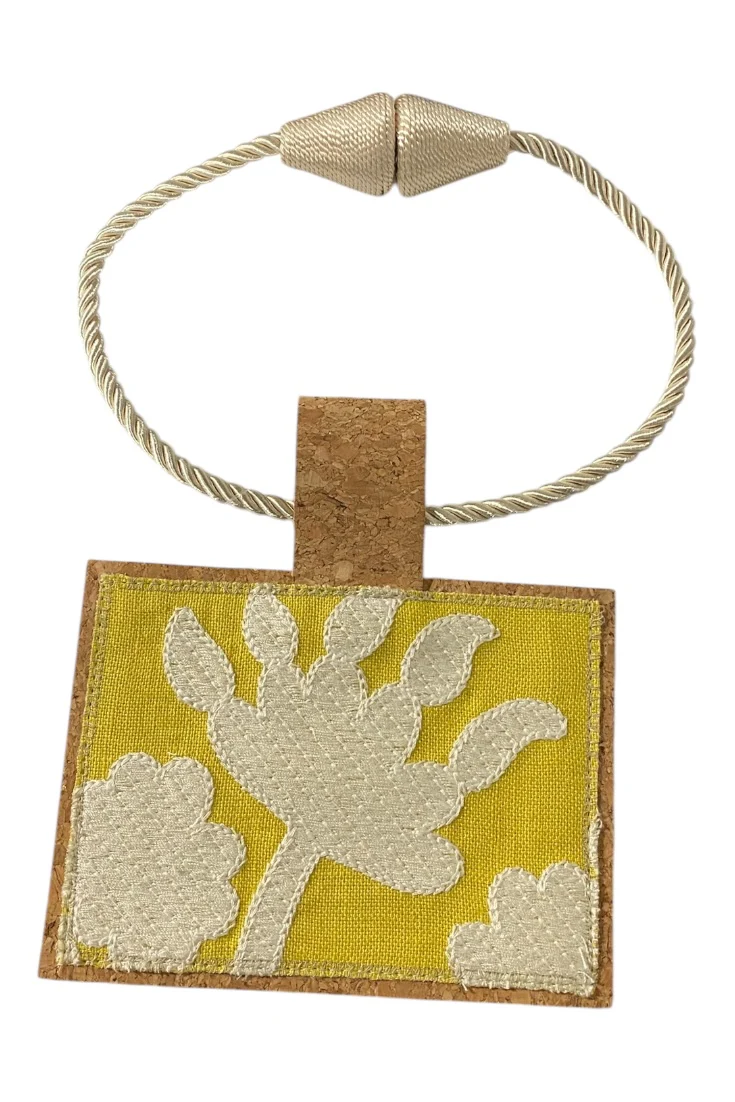 Kilim Rope Cork Choker Necklace -19