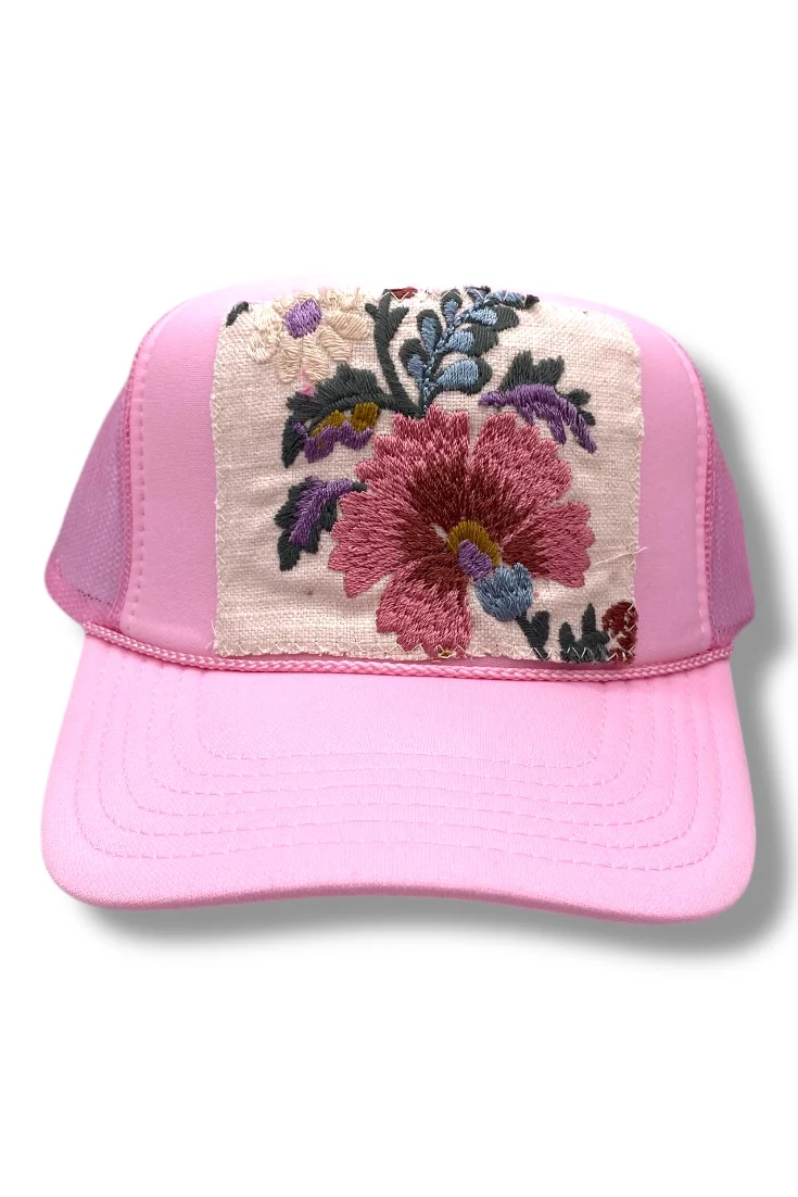 Kilim Trucker Hat - Baby Pink 107