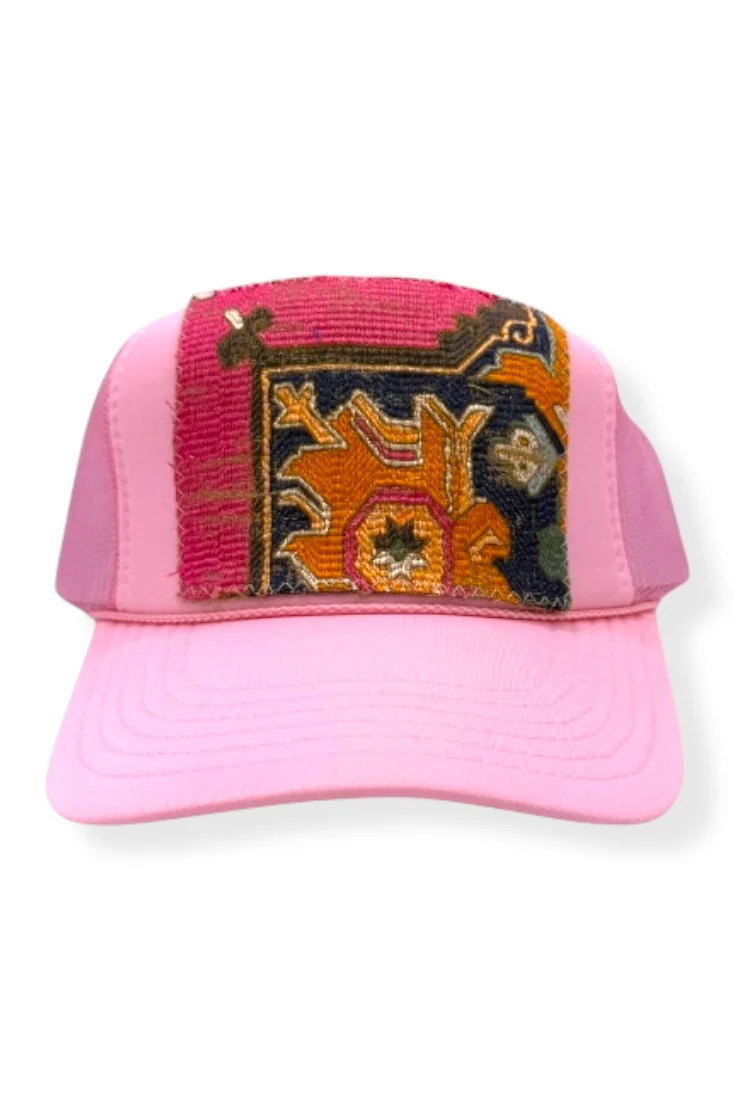 Kilim Trucker Hat - Baby Pink 122