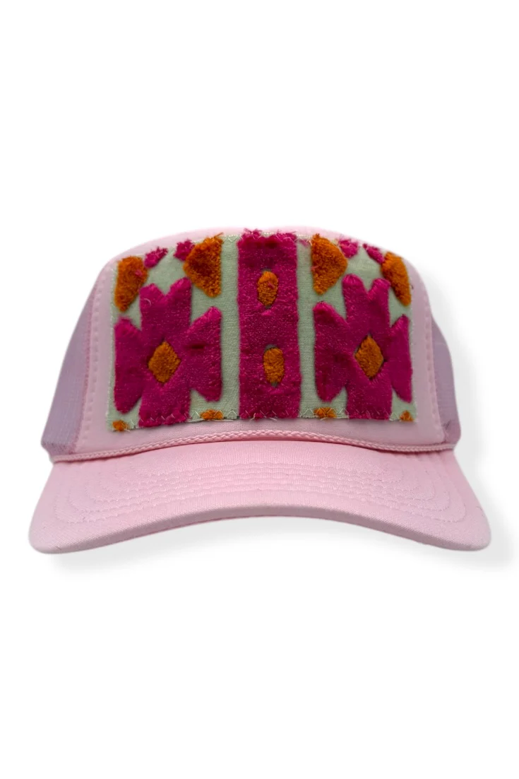 Kilim Trucker Hat - Baby Pink 126