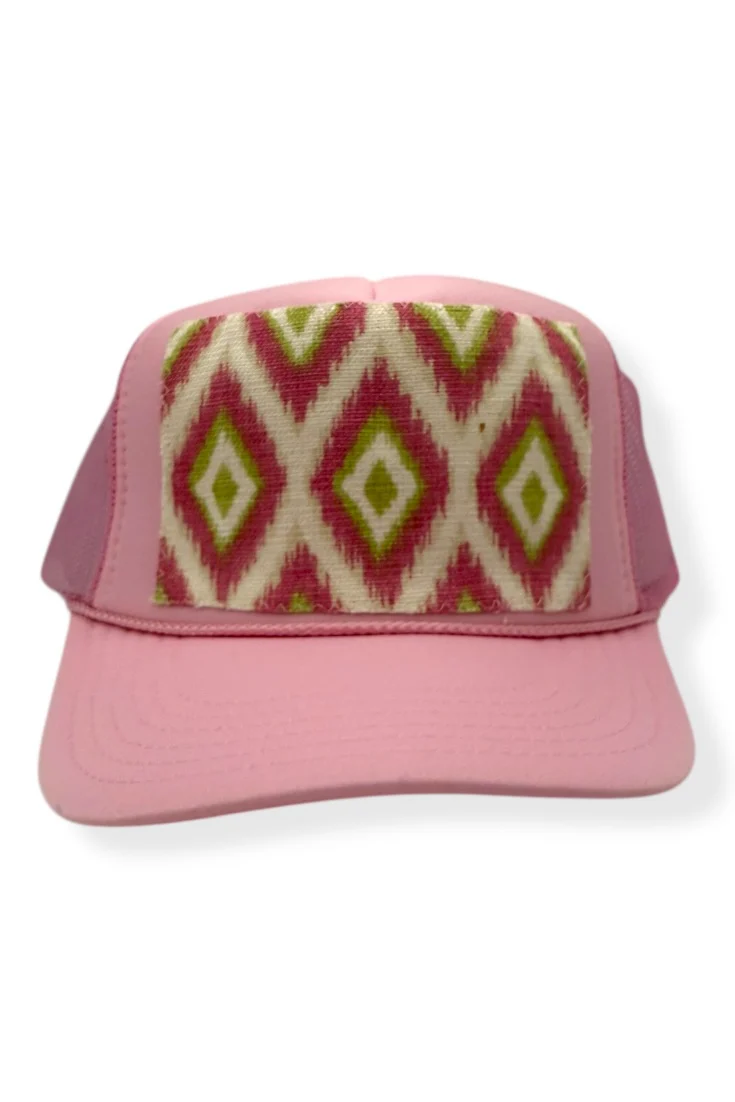 Kilim Trucker Hat - Baby Pink 146