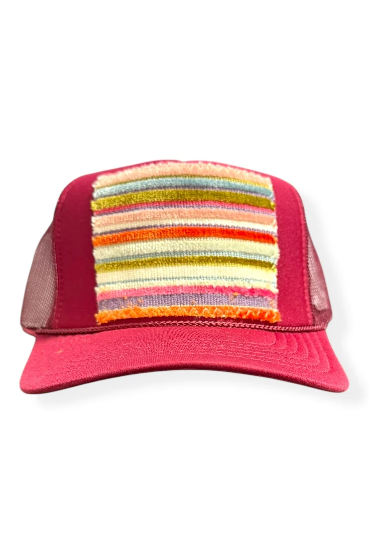 Kilim Trucker Hat - Burgundy 14