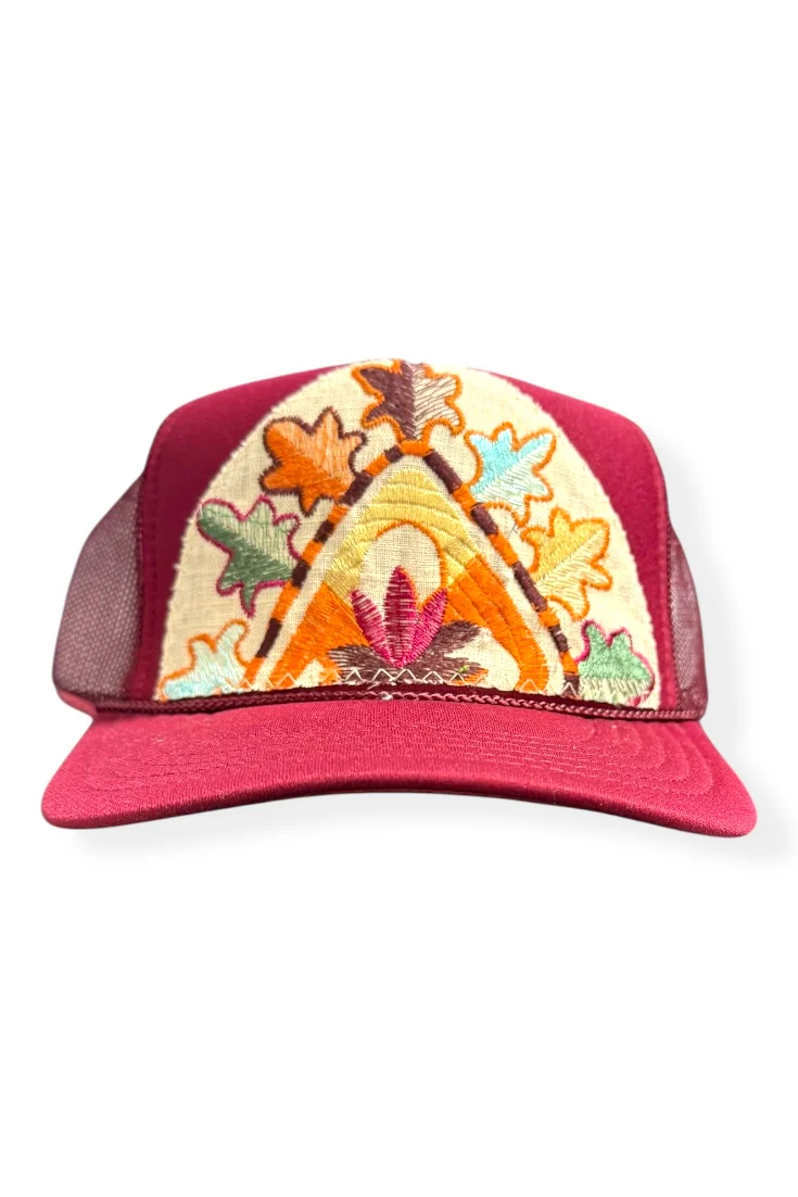 Kilim Trucker Hat - Burgundy 20