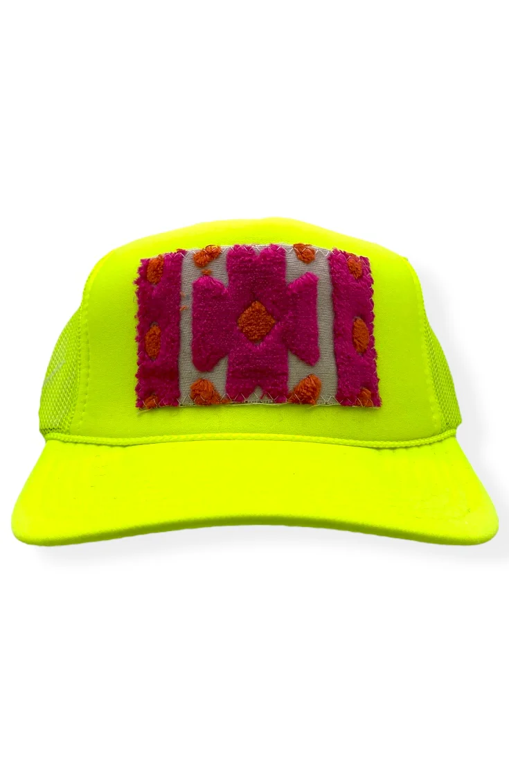 Kilim Trucker Hat - Neon Yellow 17