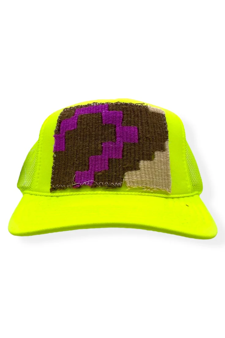 Kilim Trucker Hat - Neon Yellow 18