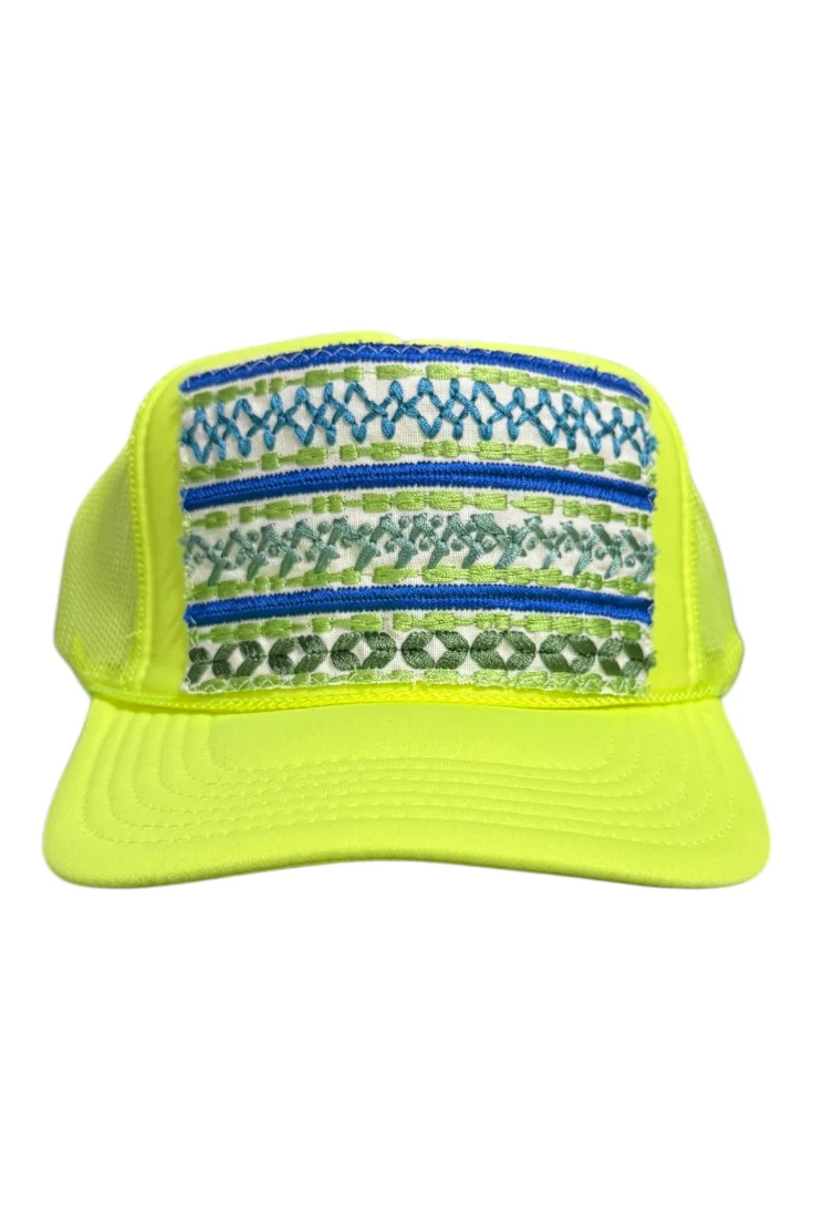 Kilim Trucker Hat - Neon Yellow 80