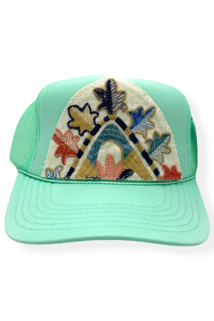 Kilim Trucker Hat - Seafoam 118