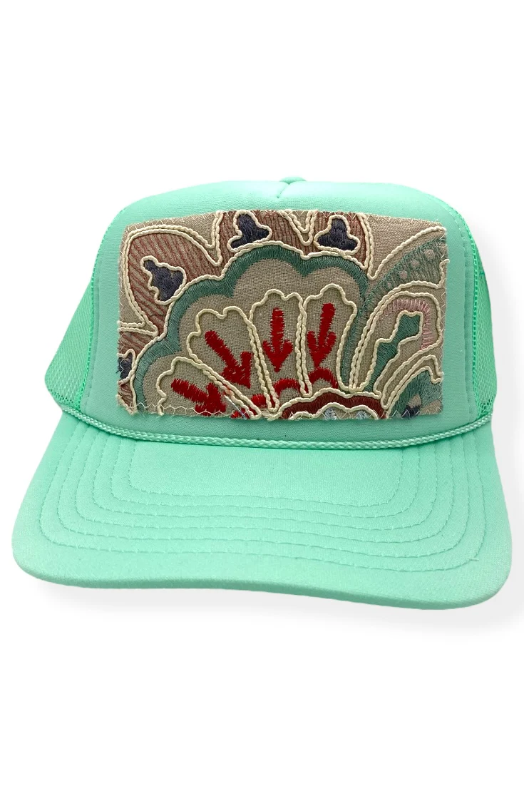 Kilim Trucker Hat - Seafoam 122