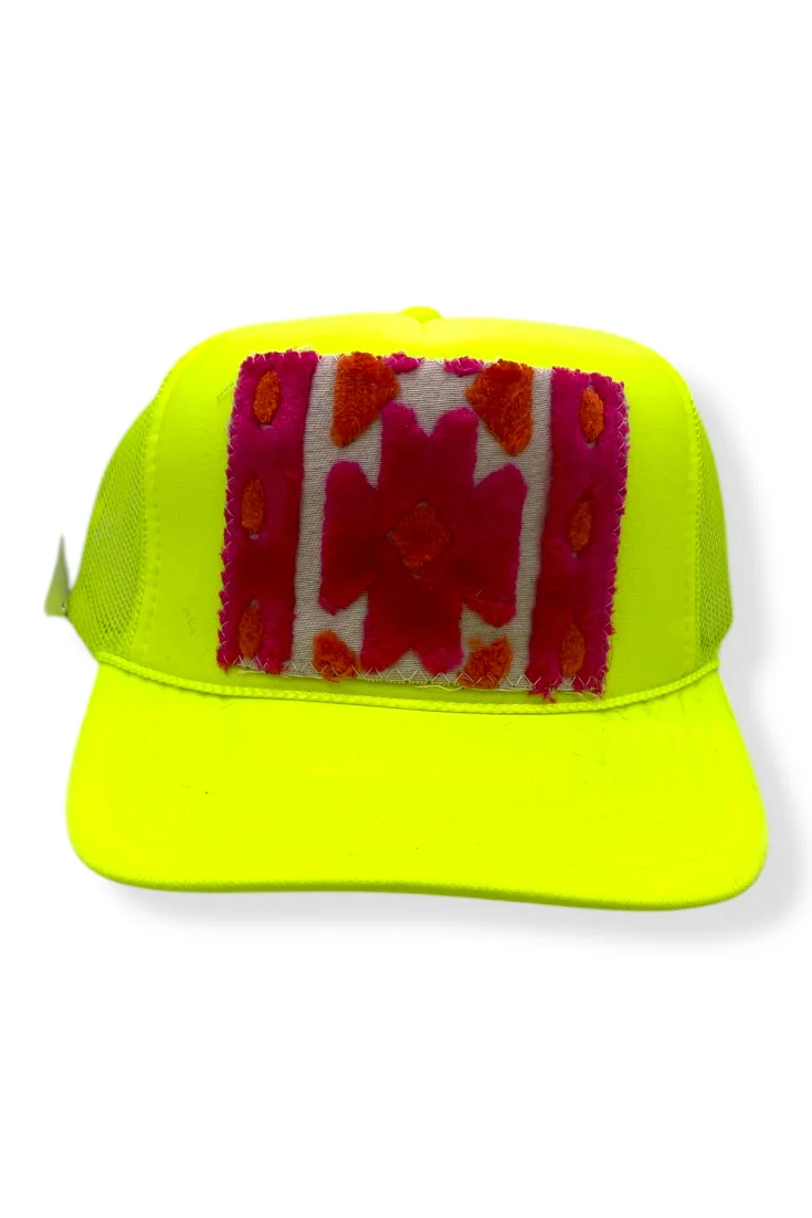 Kilim Trucker Hat - Neon Yellow 5