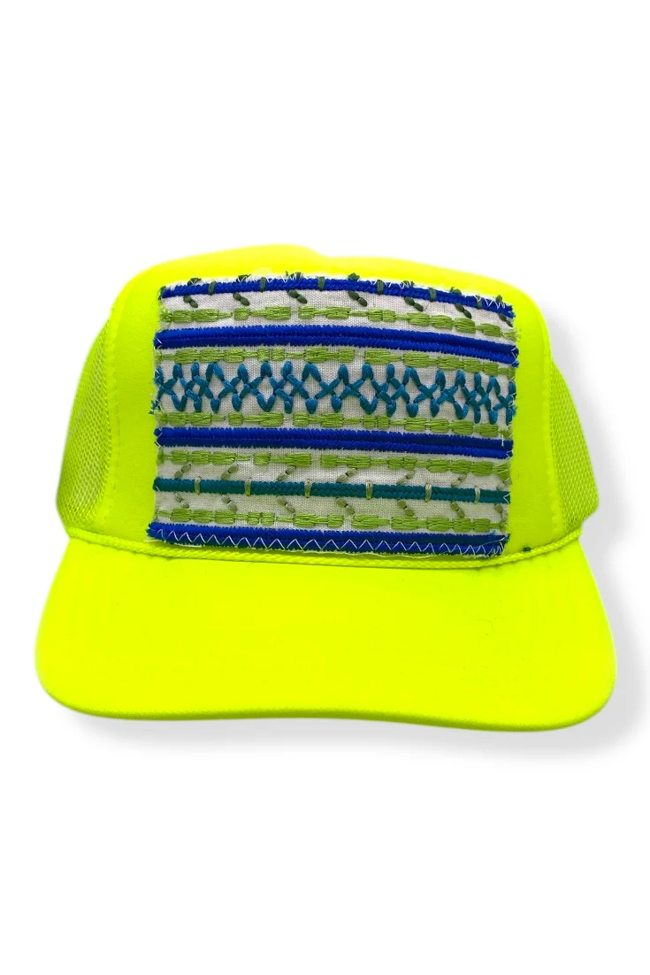 Kilim Trucker Hat - Neon Yellow 8