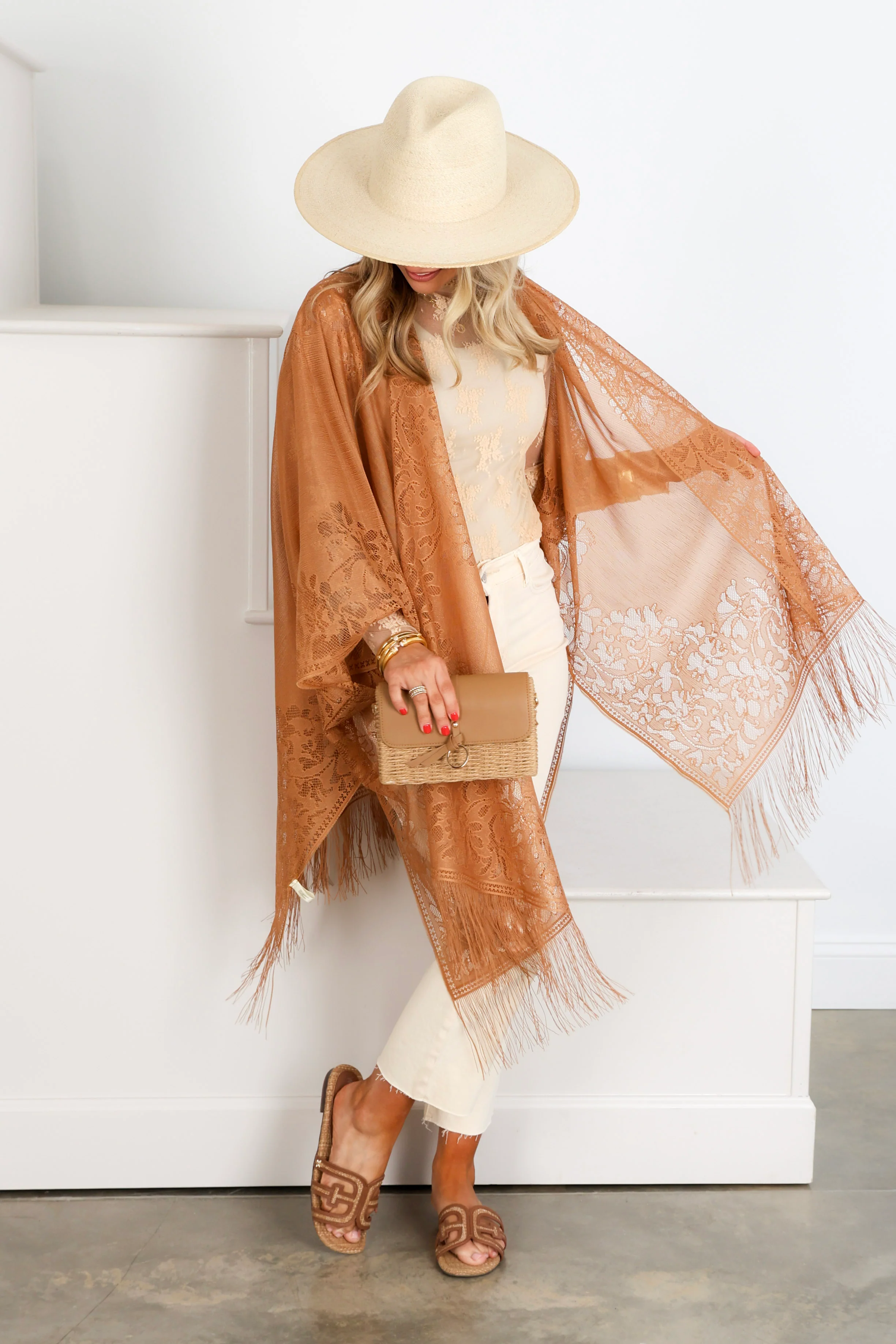 Arizona Taupe Short Sleeve Kimono - Image 5