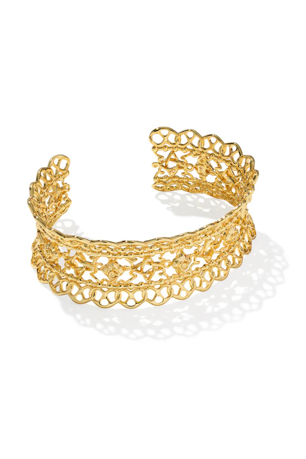 Kendra Scott Krista Gold M/L Lace Cuff Bracelet