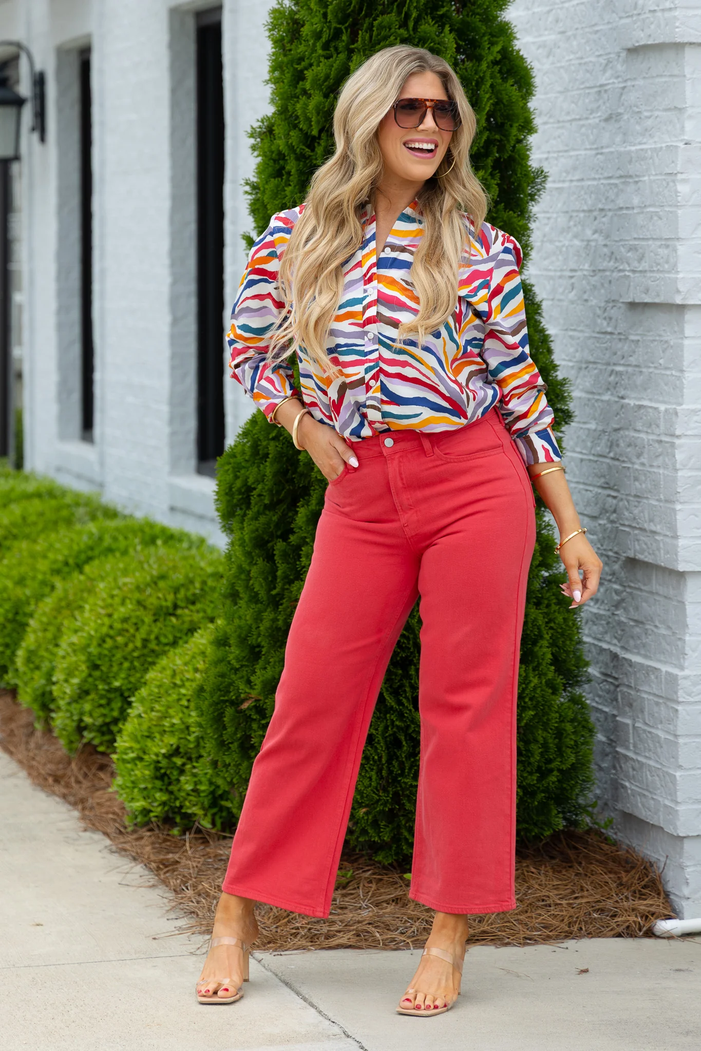 Madison Multi Zebra Long Sleeve Top - Image 5