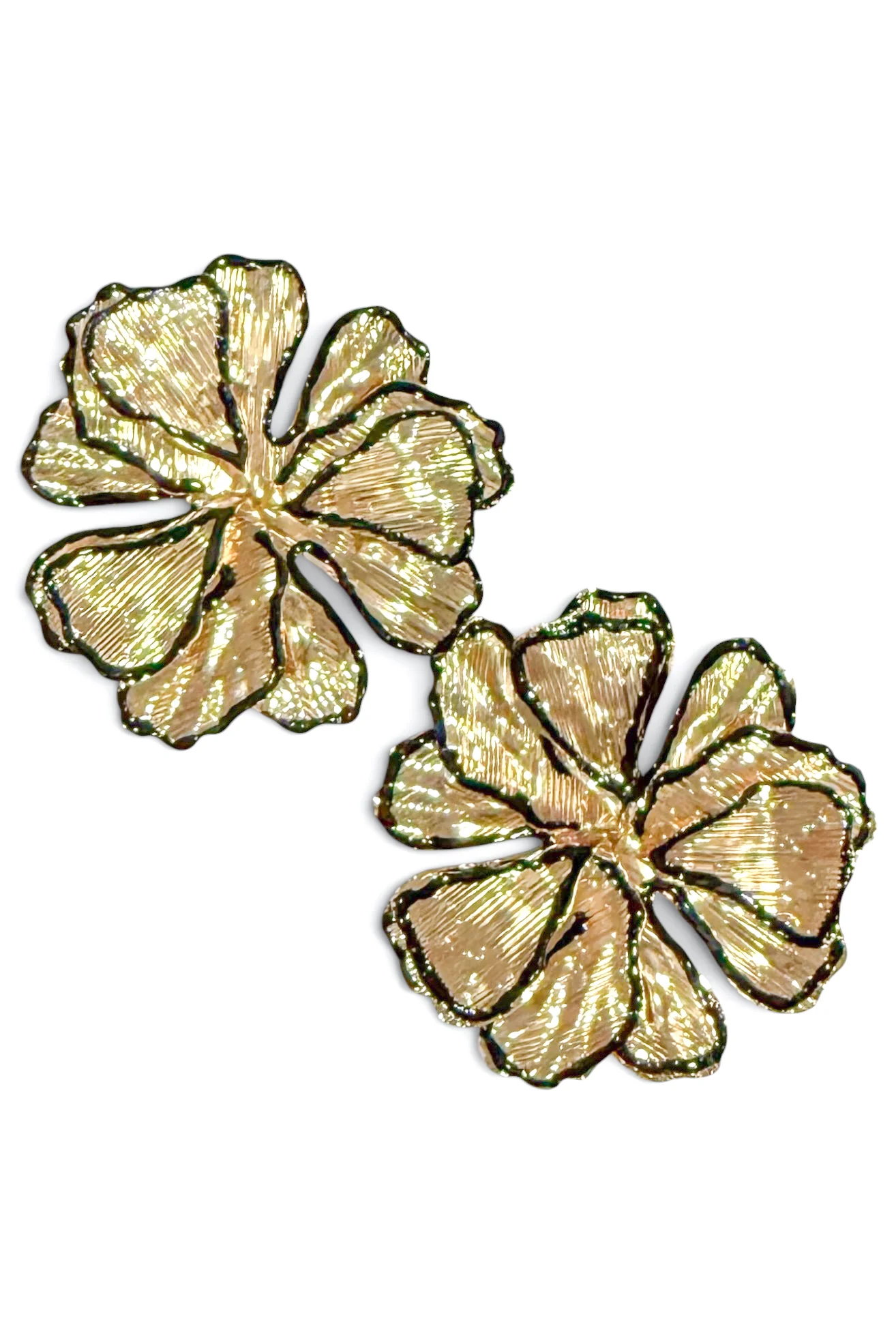 Keep Believing Gold Flower Statement Earrings