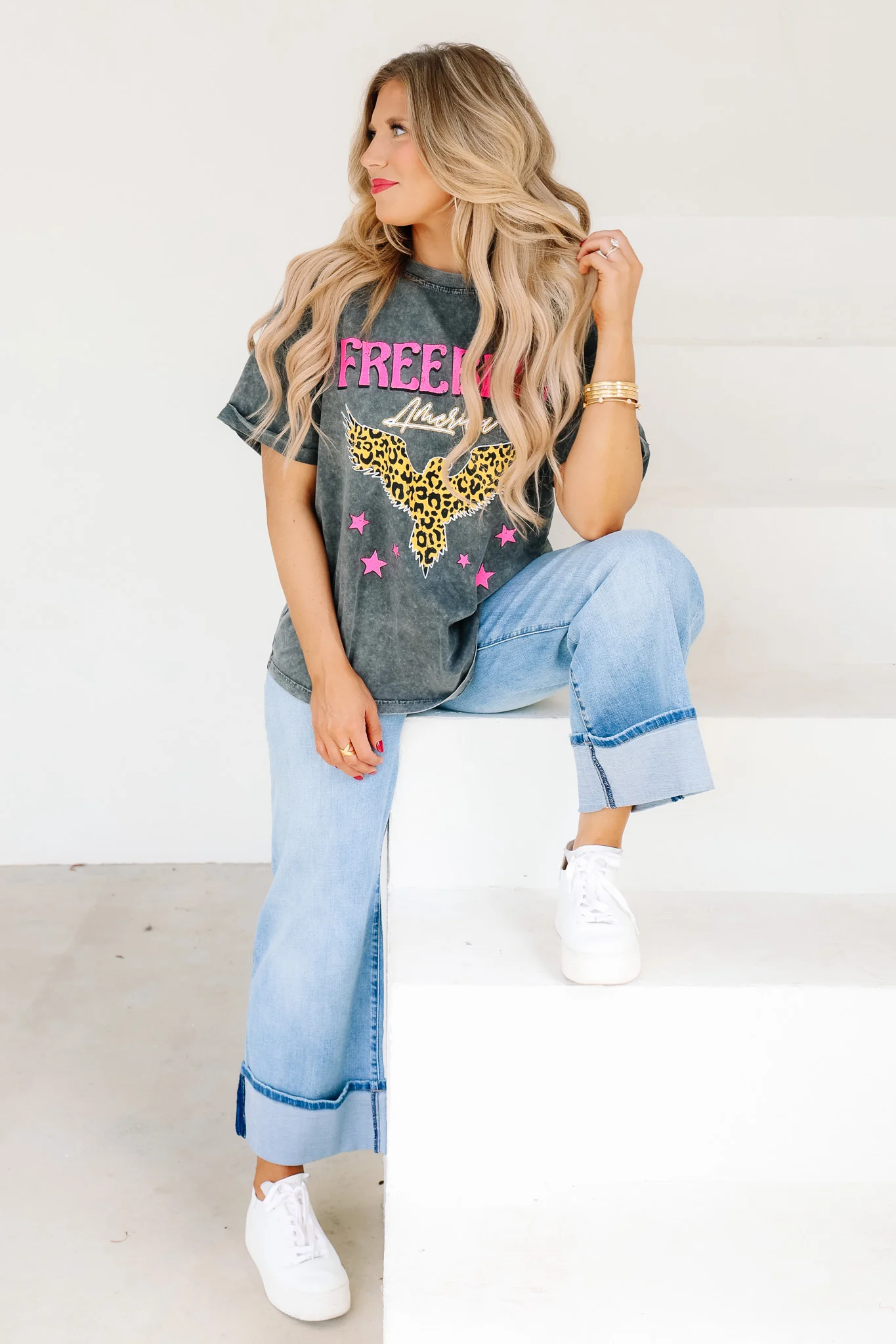 Free Bird America Black Short Sleeve Tee