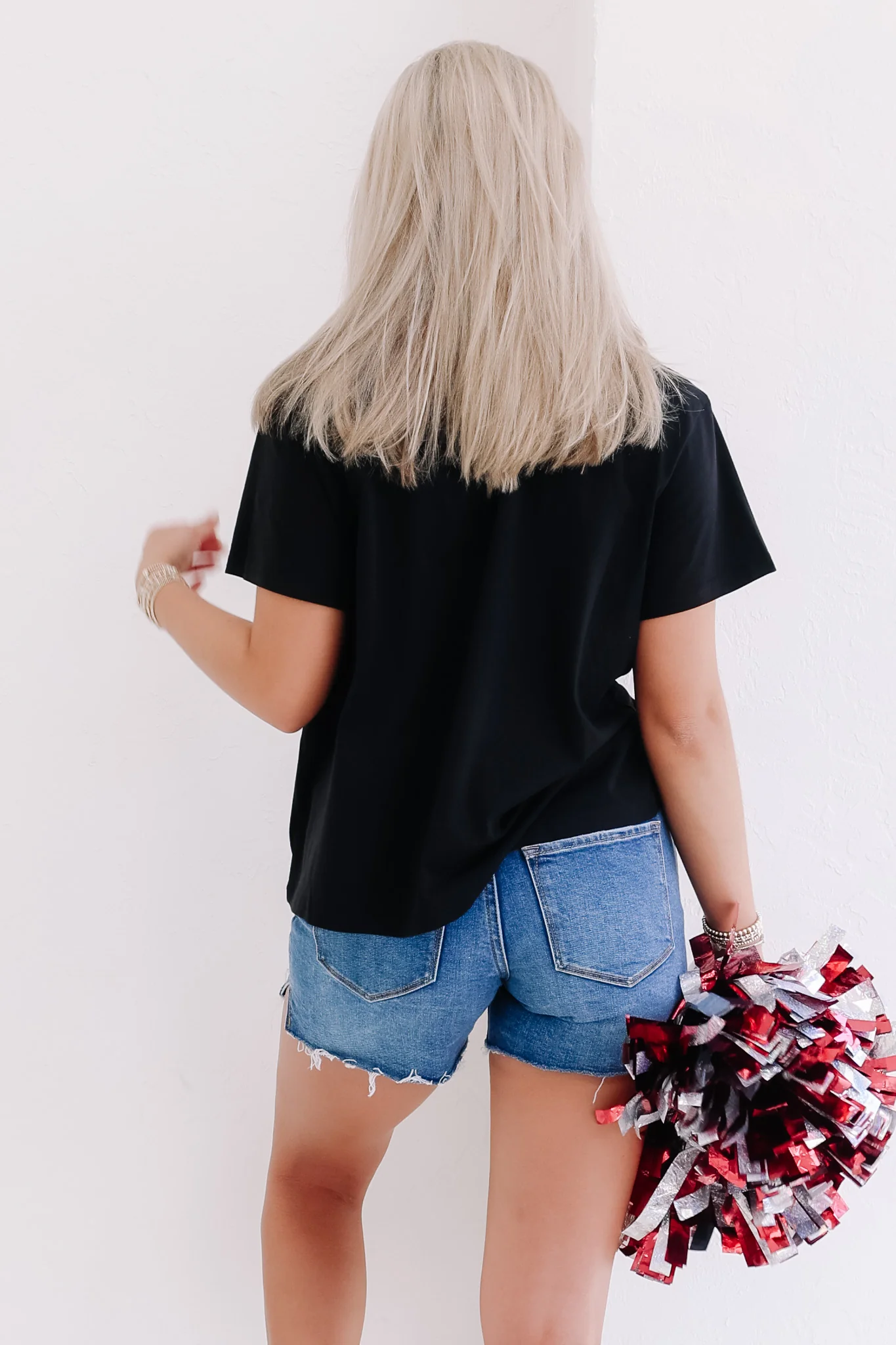 Queen Of Sparkles Alabama Jewel Letter Short Sleeve Tee - Image 7