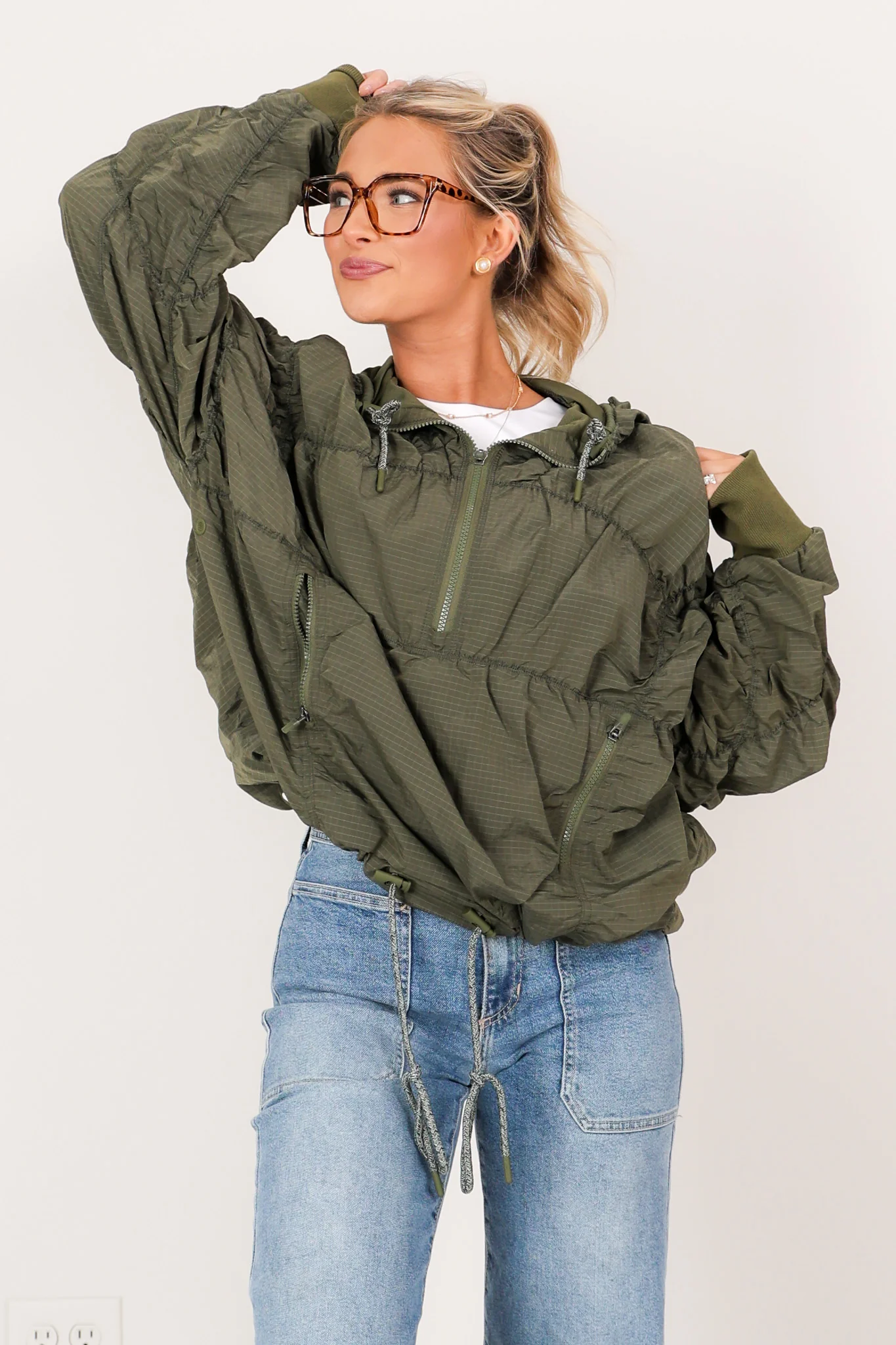 DOORBUSTER Free People Light Packer Hike Seagrass Long Sleeve Pullover - Image 3