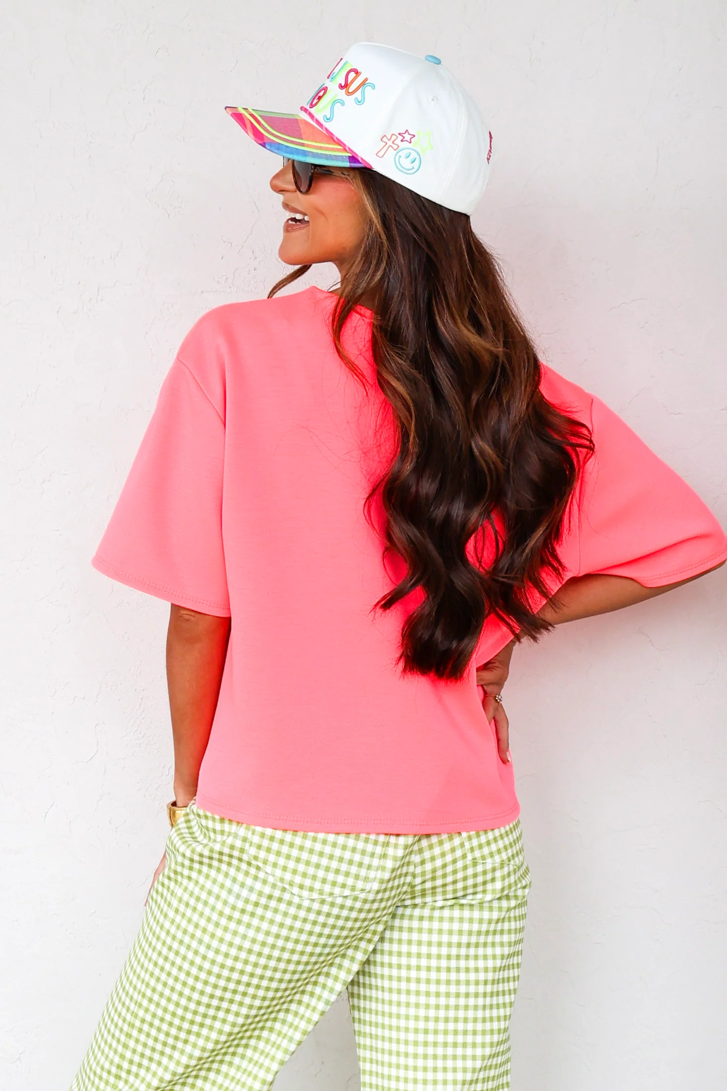 Allie Bright Pink Short Sleeve Top - Image 3