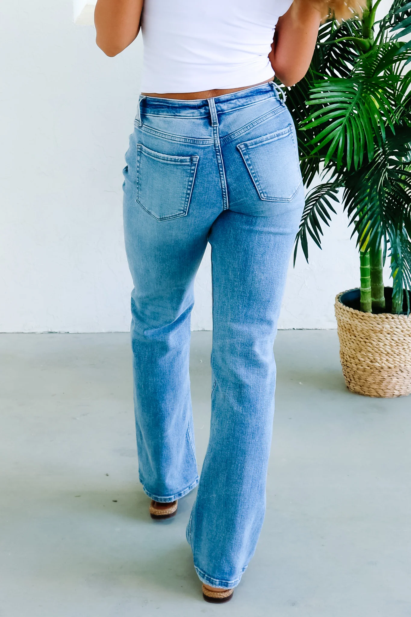 Kiersten Light Washed Straight Leg Denim Jean - Image 6