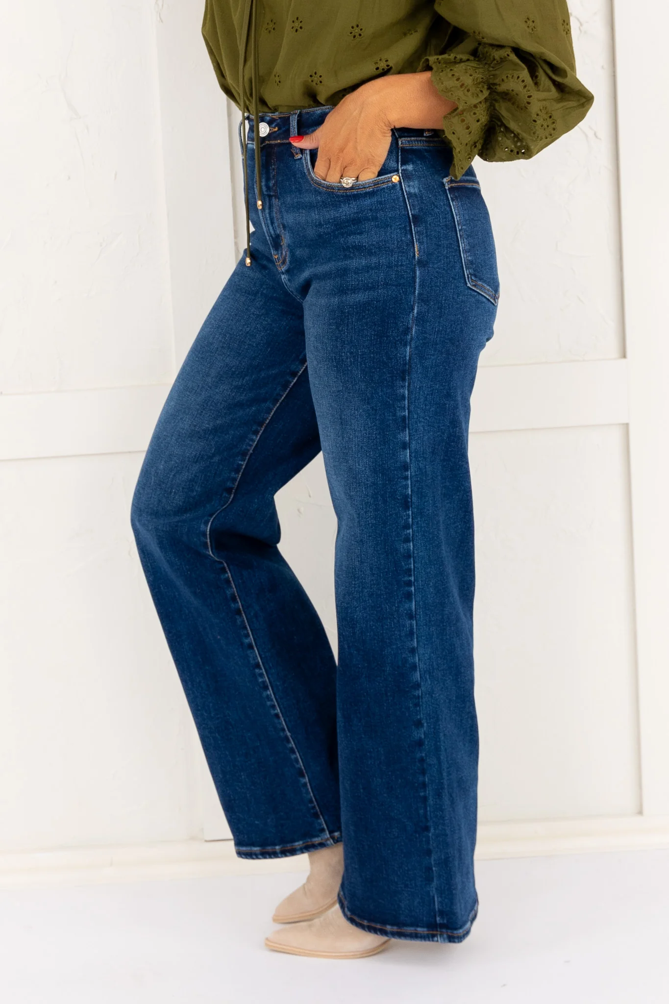 DOORBUSTER - Linda High Rise Wide Leg Jean - Image 6