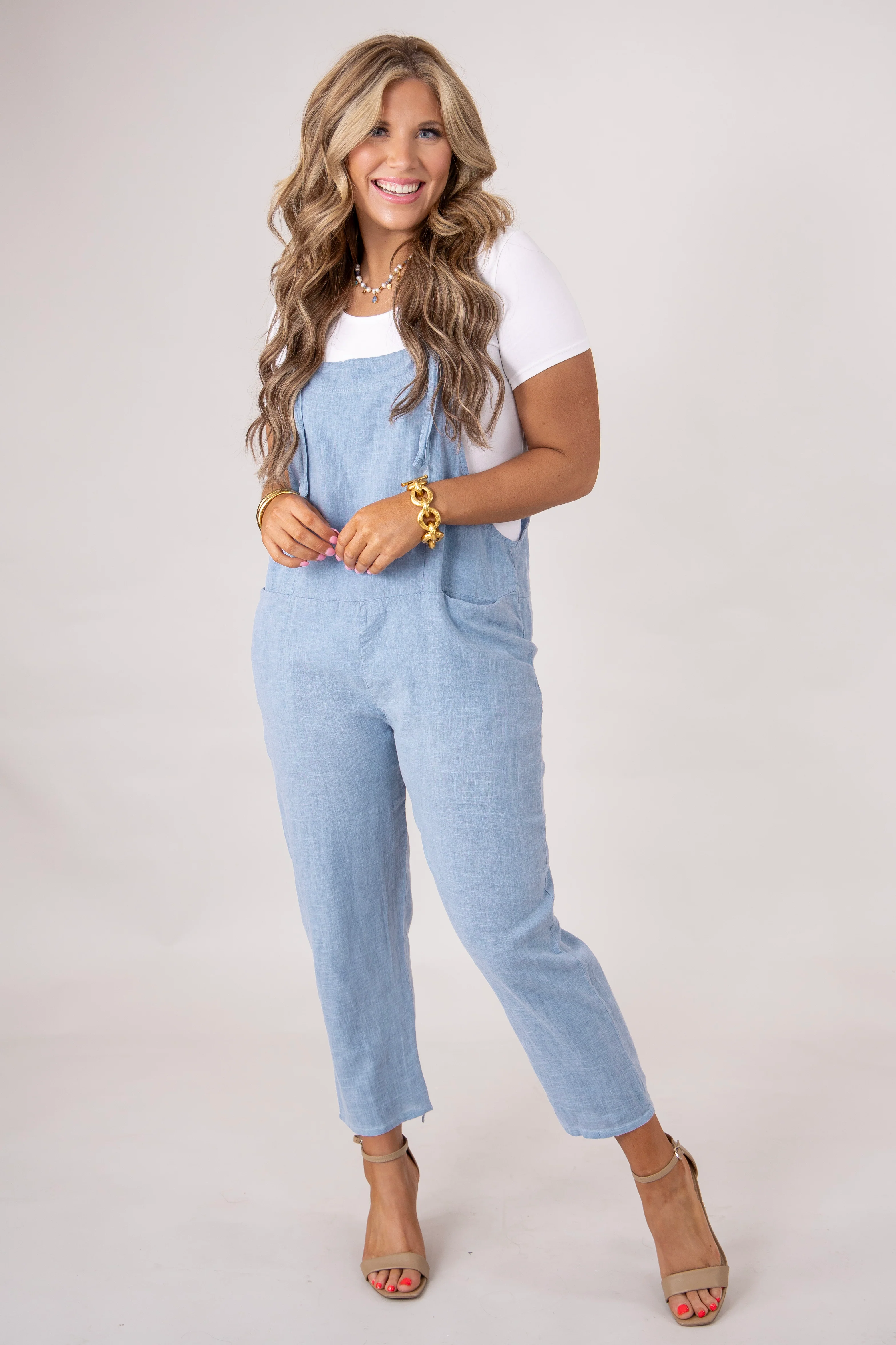 Day Dreaming Linen Overalls - FINAL SALE