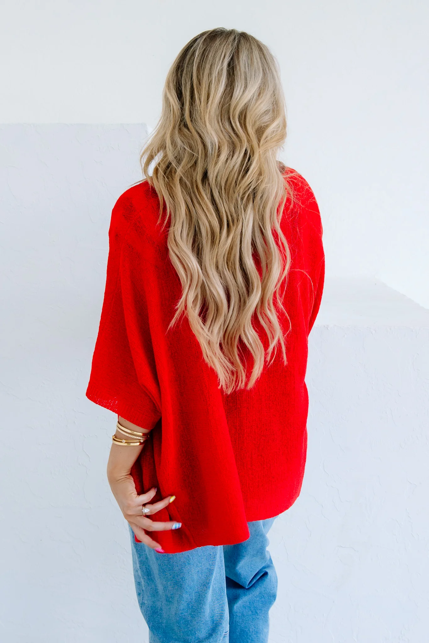 Living For The Moment Tomato Short Sleeve Cardigan - Image 6