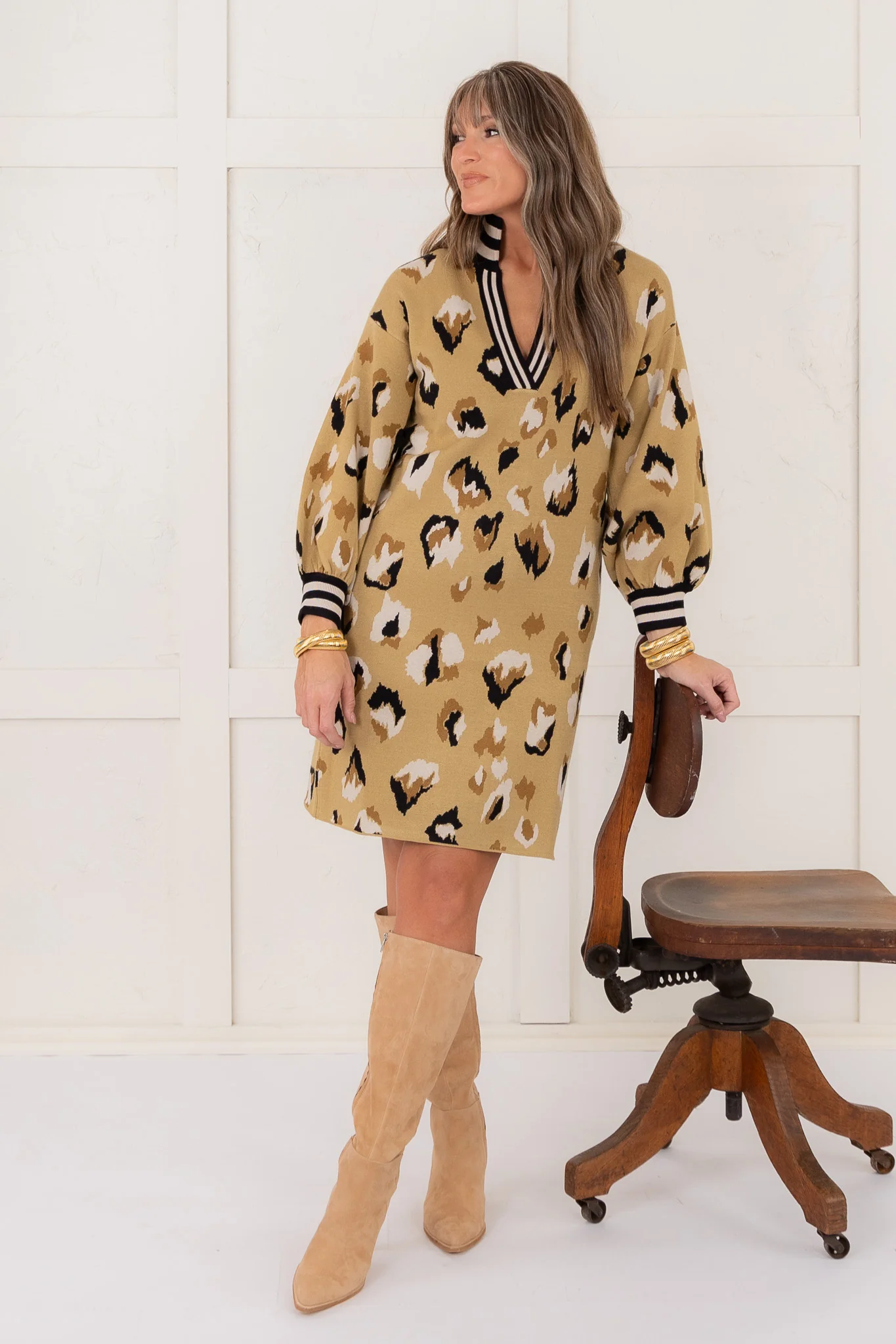 Lolli Cheetah Sweater Dress | Emily McCarthy - FINAL SALE