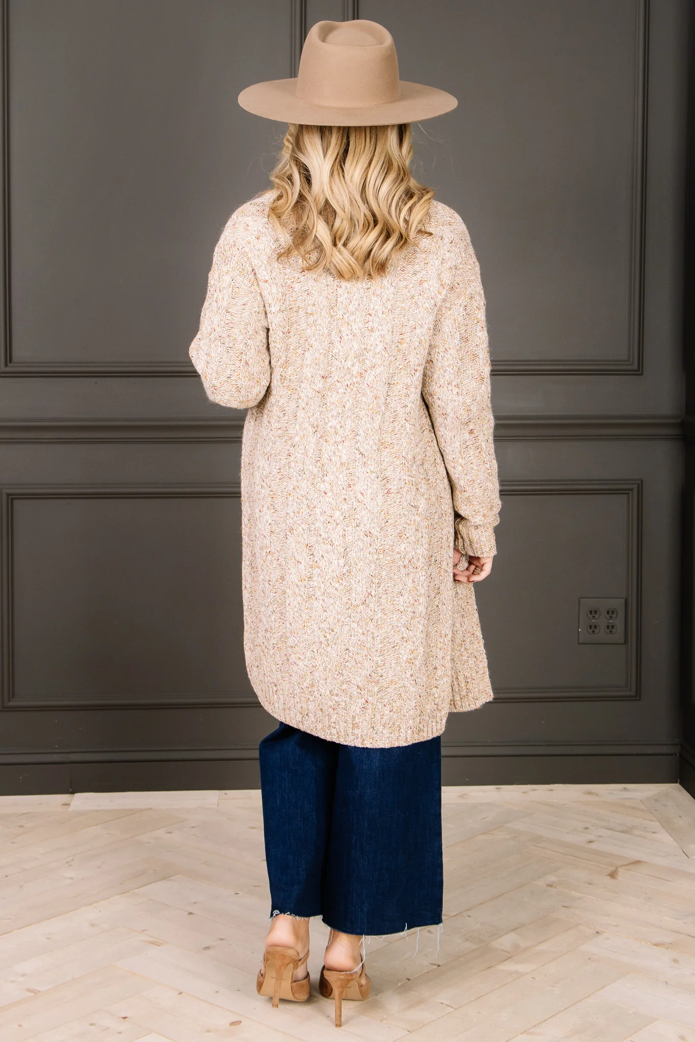 Tribal Oatmeal Long Sleeve Sweater Cardigan - Image 5