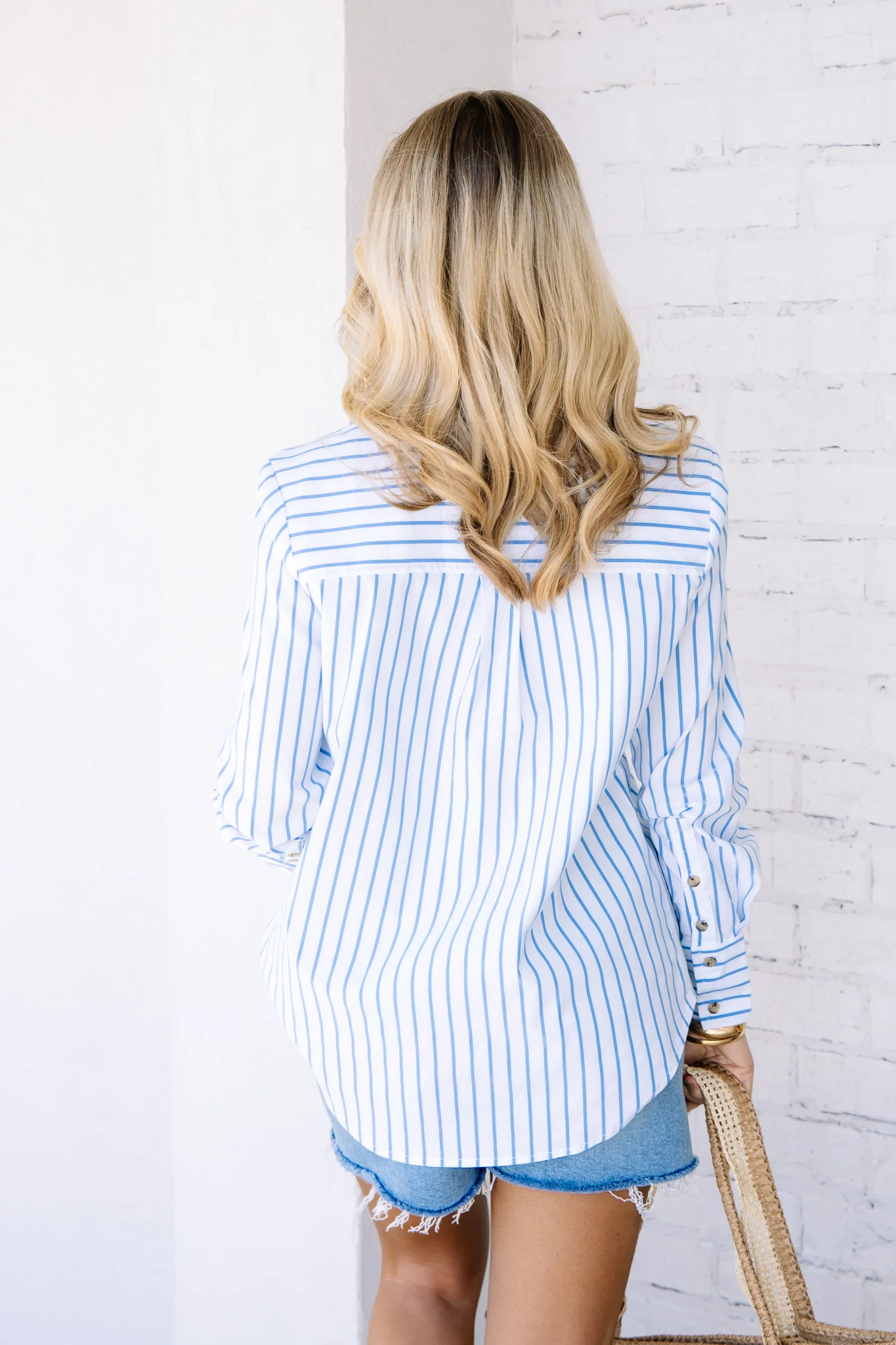 Tribal Turkish Sea Striped Long Sleeve Top - Image 6