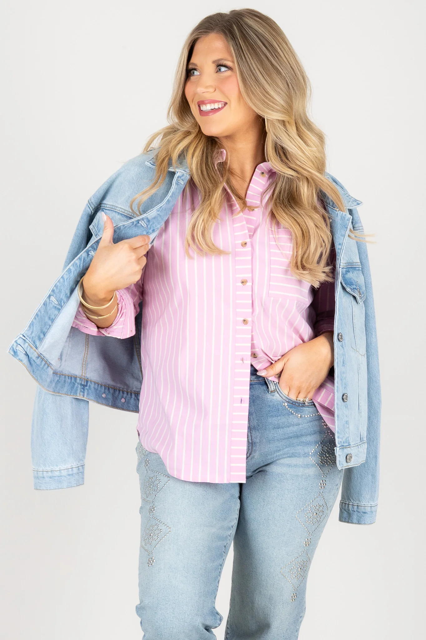 Tribal Down To Business Wisteria Long Sleeve Top - Image 2
