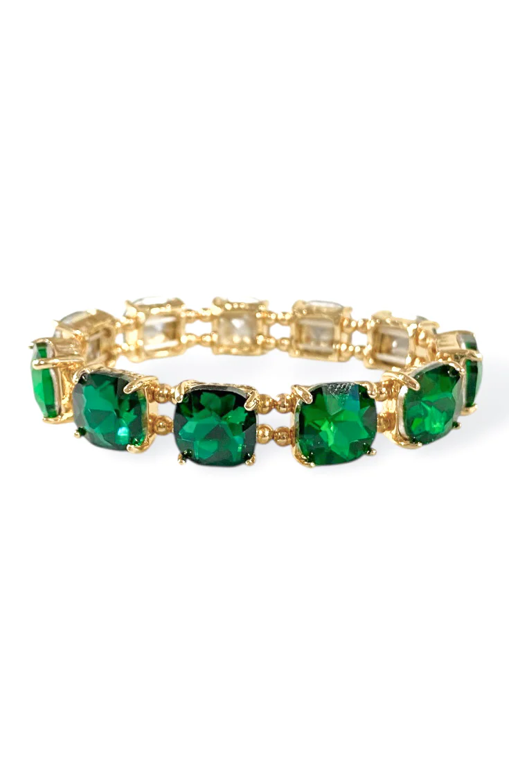 Love Myself Emerald Abalone Stretch Bracelet