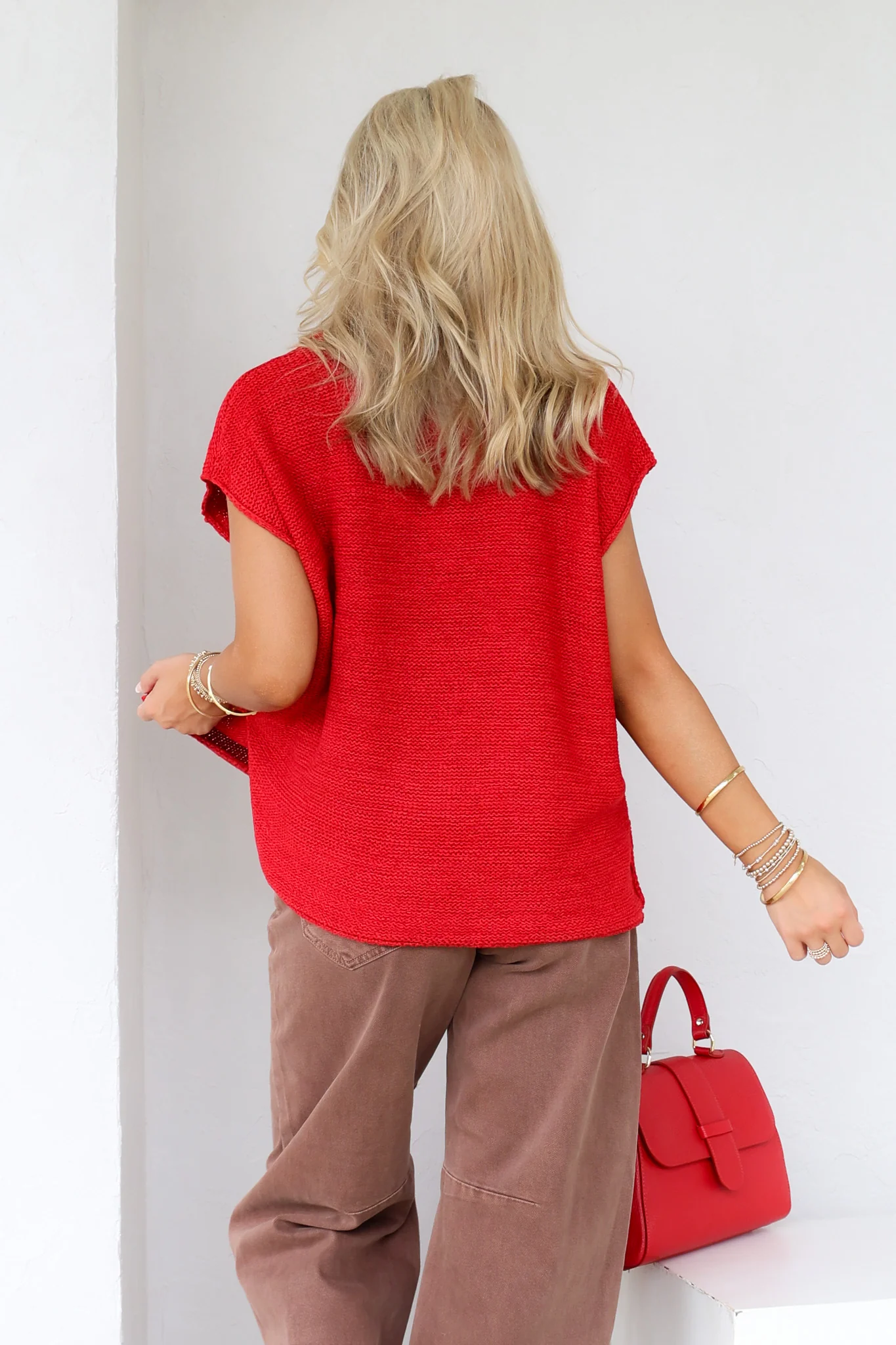 Lucky You're Here Ruby Sleeveless Sweater - Image 3