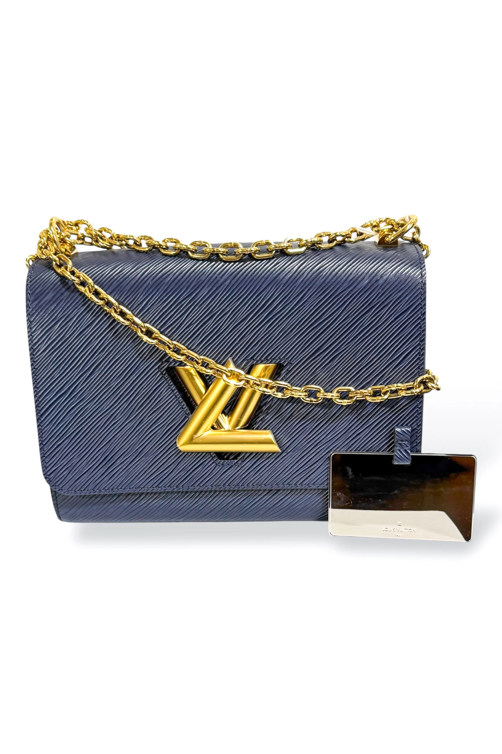 LV Epi Twist MM Navy Blue Mirror Included