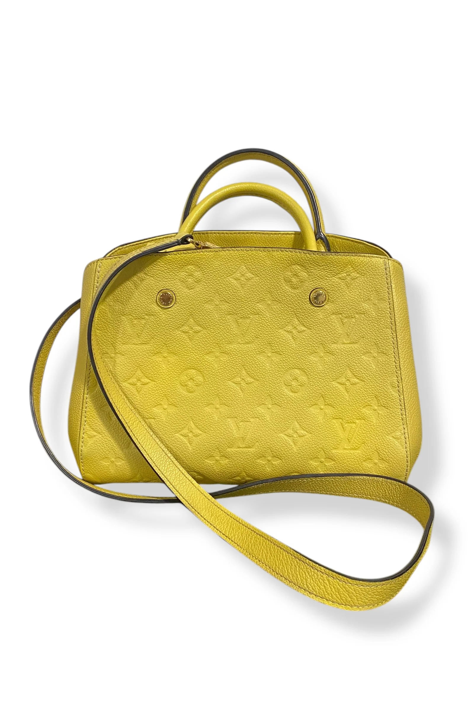 LV Neon Yellow Montaigne BB Empriente