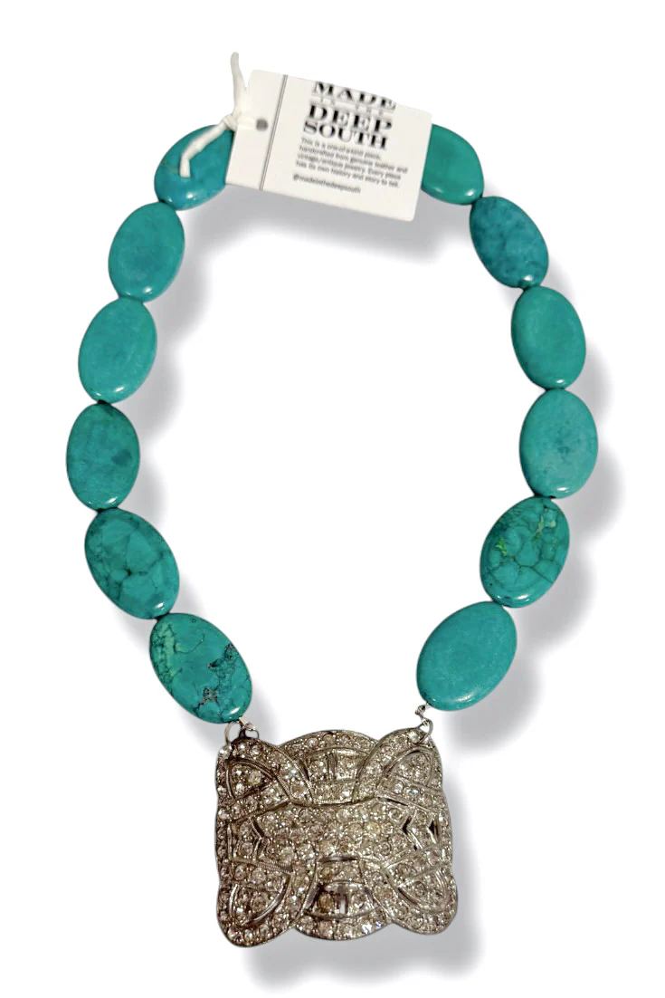 Made in the Deep South 1930s Shoe Clip 1960s Turquoise Necklace