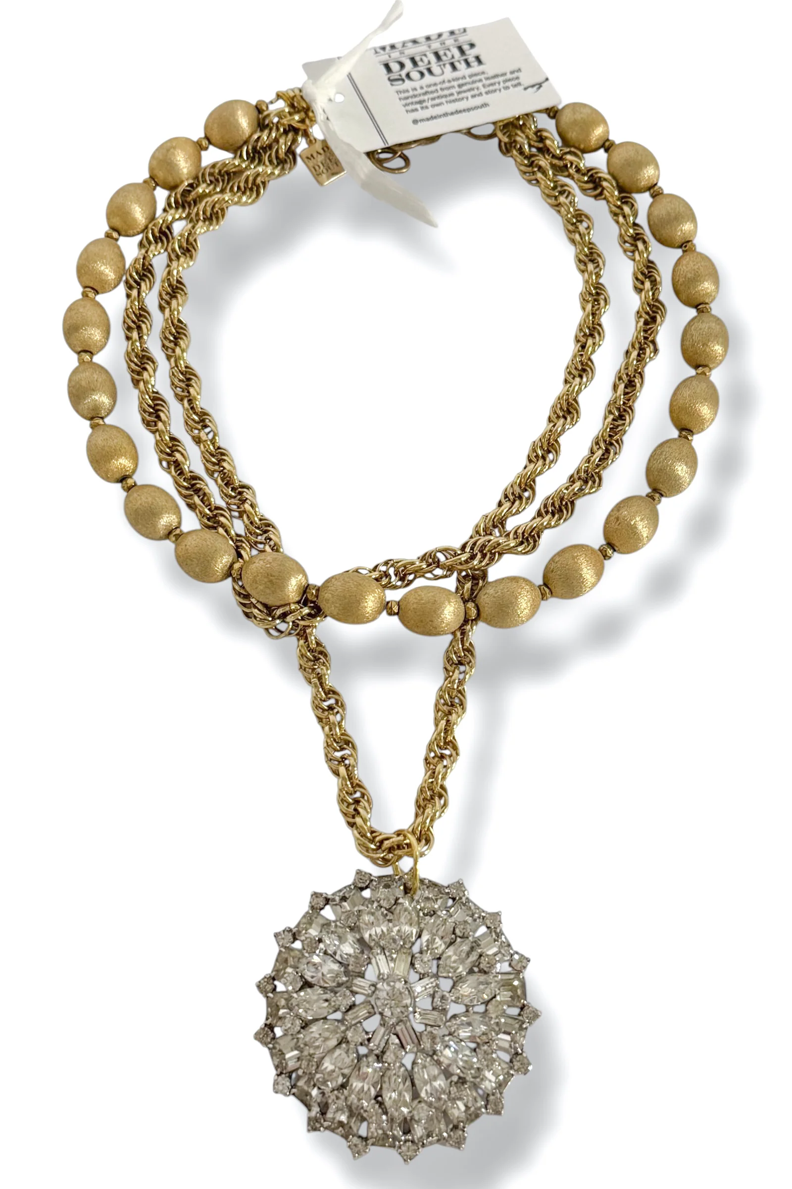 Made In The Deep South 1950s Brooch Necklace