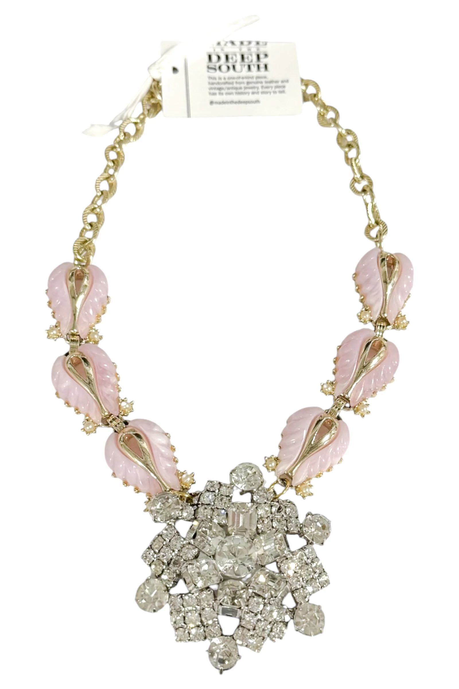 Made In The Deep South 1950s Brooch 1960s Thermoset Necklace